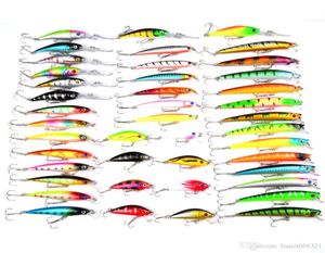 New Whole 43Pcsset Mixed Models Fishing Lures 43 Clolor Mix Minnow Lure Crank Bait Tackleee Ship2257662