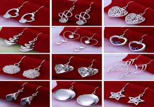 Fashion Cheap Jewelry Mixed 50pair Womengirl earring 925 silver Earring mix order gift 5056163