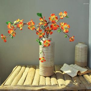 Декоративные цветы 1pc Diy Faux Long Stem Flower Branch Decor Decor Artifical Fake Plants Высококачественные расположение гостиной