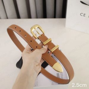 Womans cienki designerski pasek oryginalne skórzane pasy dla kobiet mężczyźni szerokość 2,5 cm 1,8 cm złota srebrna igła klamra