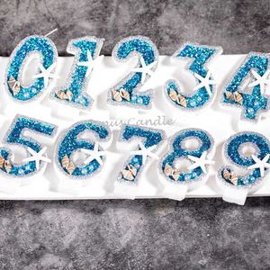 5PCS świece urodzinowe Świeca 1 rok Świeca urodzinowa na ciasto świecy błękitne błękitne topper do dekoracji imprezowych