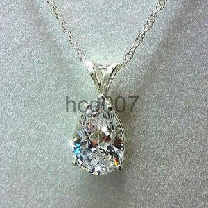 Colar de designer de luxo Colar pendente feminino masculino preso de diamante em forma de pêra de zircão de zircão de joias de jóias