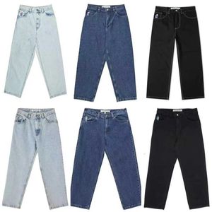 Polar Big Boy Jeans Mens дизайнерские штаны хип -хоп jorts y2k брюки Скейт -стрит -одежда ретро джинсовая мультипликация Графическая вышивка мешковатая одежда Harajuku