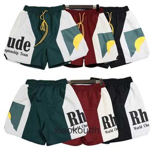 Rhude High End Designer Shorts dla krótkich sportowych szortów biegających swobodnie z oryginalnymi etykietami 1: 1