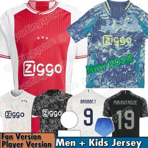 23 24 25 Brobbey Soccer Jerseys Kit Kit 2024 2025 Bergwijn Home fora Terceira 3ª quarta camisa de futebol Akpom Mikautadze van den