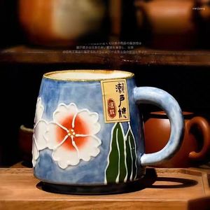 Becher Japaner im japanischen Stil handbemalte Tasse Keramik Frauenbecher Haus Kaffeemilch Frühstücksgeschenk