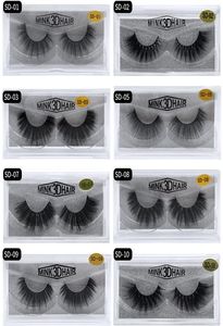 1Pairlot Eyelashes 3D Mink Eyelashes Långvariga falska ögonfransar Återanvändbara 3D -mink Lashs Lash Extension Make Up Fake Eye Lashes6566708