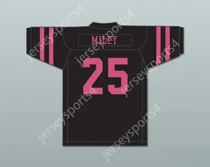 CUSTOM ANY Name Mens Youth/Kids MILEY CYRUS 25 TAILGATE PARTY BLACK FOOTBALL JERSEY Top Stitched S-6XL