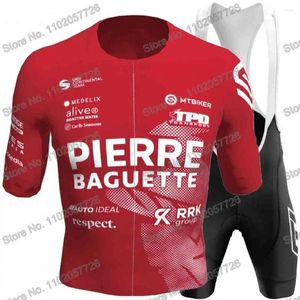 Set da corsa Pierre Baguette Team 2024 Cicling Jersey Set Men's Set Summer Abbigliamento Sump Bike Stup