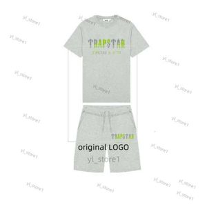 Summer Trapstar Printed Cotton Tshirt Set Streetwear Tracuit Men 'Sportwear Traptar T koszulka i skrót 6426