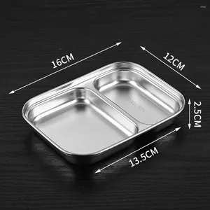 Plates Dinner Tray High Quality Stainless Steel Lunch Container For School And Office Keep Your Deliciously Separated