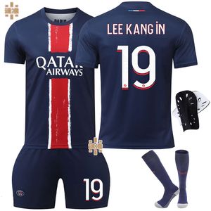 Futebol masculino Menina 2425 Jersey Paris 7 MBAPPE 19 li GanGren 10 Dembele 9 Ramos Set versão