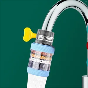Küchenarmatur abnehmbar waschbarer sechsschichtiger Filterarmatur Universal Wasserreiniger Haushalt HAPPE Spritzer Duschkopf