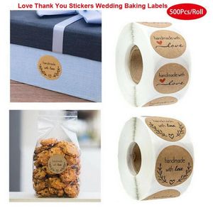 Window Stickers Thank You Handmade Wedding Flower Baking Adhesive Labels Etiquette Merci