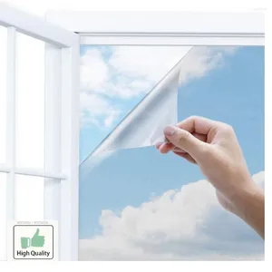 Window Stickers Multi-Width Length 2/3/5 M One Way Mirror Film.Self-adhesive Reflective Privacy Glass Tint Heat Control Solar Film