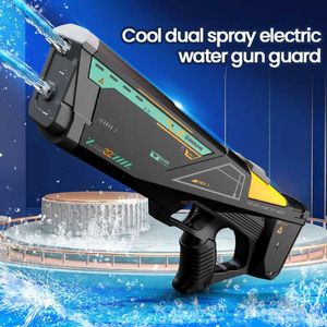 Gun Toys Sand Play Water Fun Summer Double Water Spray Electric Water Gun Outdoor High Pressure Full Automatic Continuous Water Spray Toy Water Gunl2405