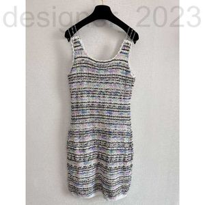 Basic & Casual Dresses Designer 24 Summer Product Small Fragrant Lavender Tone Special Yarn Sling Dress NJ77