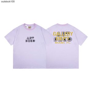 Gallerry Deept High End Designer T-skjortor för kortärmad klassisk bokstavsutskrift Löst T-shirt för män med 1: 1 Original etiketter
