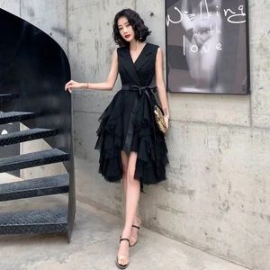 Party Dresses Harajpee Black Evening Dress Women 2024 Spring Summer Temperament French Style Fluffy Formal Hepburn Vestido