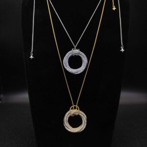 Desginer David Yurma Bracciale gioiello Nuova catena di collana a diamante piena rotonda da 30 mm con uno spessore di 1,5 mm e una lunghezza di 90 cm regolabile