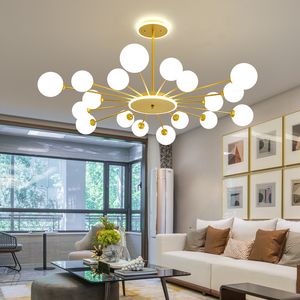 Modern İskandinav Tavan Işıkları Yatak Odası Oturma Odası Dekorasyon Donanımı+Cam Kapalı Aydınlatma Plafond LED G9 Ampul Tavan Lambası