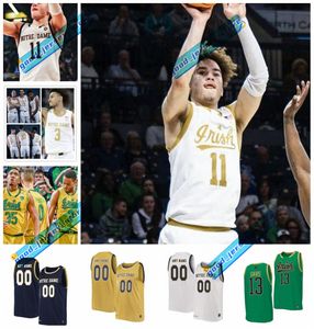 Dom Campbell Notre Dame Jersey de basquete J. R. Konieczny 23 Dane Goodwin 24 Robby Carmody 25 Matt Zona costume costume Notre Dame Fighting Irish Jerseys