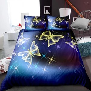 Bedding Sets 3D Butterfly Digital Printted Set 2/3pcs Animal Pattern Duvet Cover With Pillowcase For Kids Room