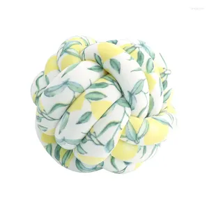 Pillow Nordic Round Knotted Throw For Home Sofa Children's Room Decor Pink Green Navy Blue Ball