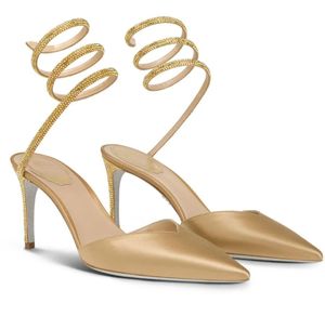 الصيف الفاخرة الفاخرة Aquazzura Women Stardust Sandals أحذية مرصعة بالجواهرات الخنجرات الزهرة الخنائية