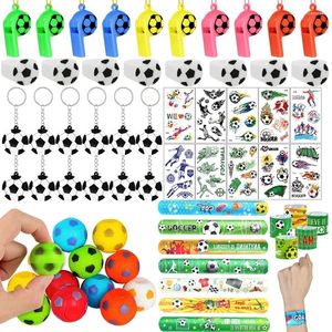 Party Favor 72pcs/36pcs Soccer Favors Toys Stickers Keychains Football Birthday Christmas Gifts Kids Goodie Bags Fillers