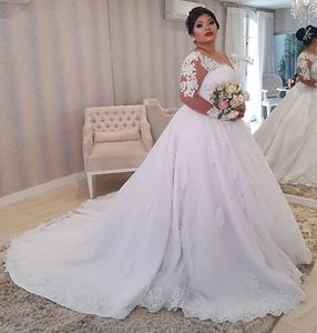 Bir çizgi elbise kepçe boyun uzun kollu illüzyon dantel aplikeler ülke plaj gelinlik gelin elbisesi bornoz mariage vestido de novia