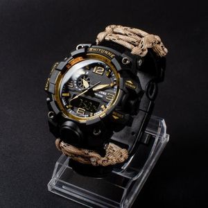 Wristwatches Men Military Sport Watch Outdoor Compass Time Alarm LED Digital Watches Waterproof Quartz Clock Relogio MasculinoWristwatc 2437