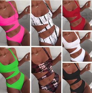 Women's Swimwear designer brand 22 New Sexy One-piece Slim Solid Bikini Swimsuit KO45