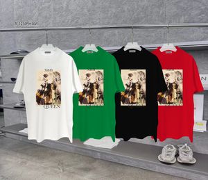 Saint Queen T Shirts Men's T-Shirts Mens Designer T Shirts Black White Cool T-shirt Men Summer Italian Fashion Casual Street T-shirt Tops Tees Plus Size 98212