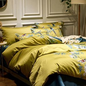 Yatak takımları 60s pamuk seti kral çift yatak yorgan yorgan kapağı dijital baskılı sac yastık kılıfı