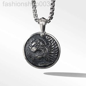 Desginer David Yurma Bransoletka biżuteria N925 Srebrny rzeźbiony lwa wisiorek