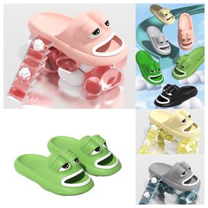 Luxury Designer Ugly Cute Funny Frog Slippers men women sandals Wearing Summer black green white Thick Sole and High EVA Anti Beach Shoes