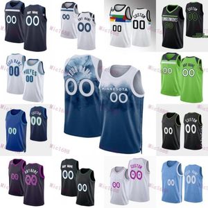 Homens Menino City Basketball Anthony Edwards Jersey 5 Rudy Gobert 27 Karl-Anthony Towns 32 Naz Reid 11 Kyle Anderson 1 Ganhou Nome Custom Nome Classic Circut