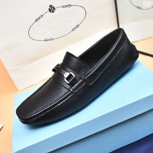 Brand Name Mens Gommino Driving Loafers Dress Business Real Leather Silver Metal Pra Shoes Size 38-46