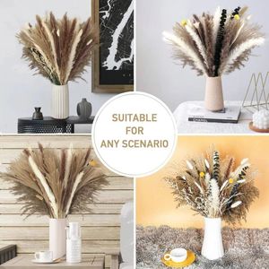 Fiori decorativi Pampas pelosi naturali erbe vere fiore bouquet boho home wedding el deco