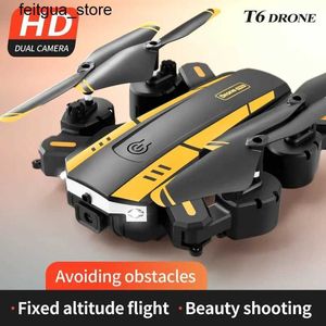 Drones T6 folding high-definition aerial photography drone four axis airplane childrens remote-controlled toy airplane collision avoidance S24513