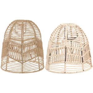 Lights Shade Lamp Light Rattan Cover Chandelier Wicker Pendantshades Ceiling Lampshade Covers Farmhouse Rustic Chinese Seagrass Bulb 1212 LL