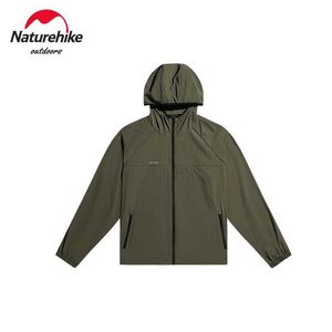 Camisas casuais masculinas NatureHike upf500+acampamento com capuz comprido capuz de verão masculino