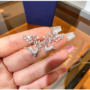 Stud Earrings Stylish Creative Pentium Small Deer Micro-inlaid Zircon Personalized Animal Design Elegant Earring For Women Party