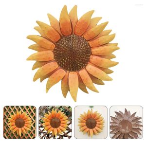 Bottiglie di stoccaggio decorazioni per pareti di girasole in metallo grande giardino di fiore decorazione appesa per il portico patio balcone casa interno