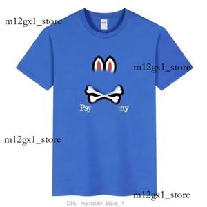 Psychological Bunny Shirt Summer Mens Polo Shirt Rabbit Print Short Sleeve Par Tee Cotton T-Shirt 4 Color 3XL 769 5262 Physcho Bunny 841
