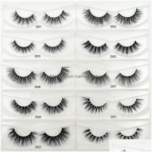 Falsche Wimpern Ganz 100 reales sibirisches Nerzfell 15mm 20mm 25mm 5d 6d 3d Lashes1689414 Drop Delivery Health Beauty Make -up Augen DHKJP