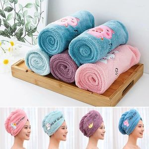 Toalha Rápida Capinha de cabelo de secagem para mulheres Meninas Toalhas secas Turbante enrola suprimentos de banheiro mágico macio