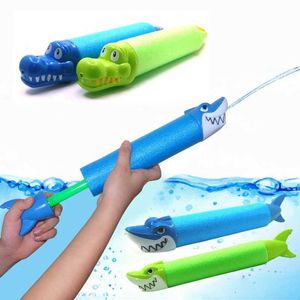 Gun Toys Sand Play Water Divertido verão Animal Head Water Gun Childrens Pistol Blaster Blaster Game ao ar livre Piscina de tubarão Crocodilo Sprayer Childrens Toyl2405