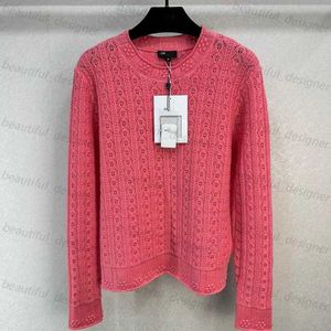 Fashion designer women's sweater Early Spring New Sweet Girl Style Hollow Hook Flower Versatile Knitted Pullover Top